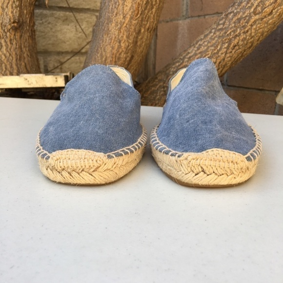 NEW SOLUDOS Chambray Espadrille Slip On Size 11 - Picture 4 of 8